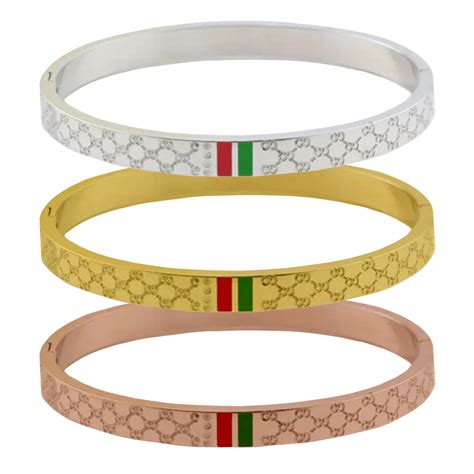 gucci bracelet womens bangel set|Gucci bangle bracelet sale.